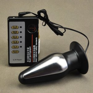 52mm large electric shock anal plug male and female masturbation devices adult toys erotic toys sex shop