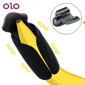 OLO 10 Speed Penis Pump Vibrator Male Masturbator Penis Delay Trainer Stimulate Glans Vibrating Massager Sex Toys for Men