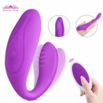Woman Wireless U Type Dildo Vibrator USB Rechargeable G-Spot Stimulate Silicone Vibrators Adult Sex Toy for Couple Sex Product