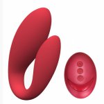 Wireless Vibrator Adult Toys For Couples USB Rechargeable G Spot U Silicone Stimulator Dildo Double Vibrators Sex Toy For Woman