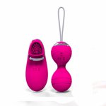 Vaginal Ball   2 in 1 Waterproof Wireless Remote Vibrating Egg Ben Wa Ball Kegel Training Exercise Vibrators Sex Toy for Women