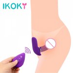 Ikoky, IKOKY Female Masturbation Wearable Dildo Clitoris Stimulator Sex Toys for Woman Vibrator Wireless control Vaginal massage