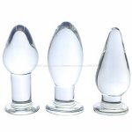 CW0248 Glass Butt Play Plug Anal Toys for Men Women