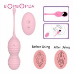 Vibrator Vaginal Tightening Massage Smart Vagina Trainer Exercise Wireless Remote Control Silicone Kegel Ball Sex Toys for Woman
