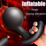 Wireless Remote Control Inflatable Anal Plug Vibrating Butt Plug Prostate Massager Anal Expansion Large Pump Sex Toys For Men