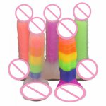 2020 New Silicone Big Realistic Dildo Colorful Erotic Jelly Dildo Strong Suction Cup Female Masturbation Sex Toys for Lesbian