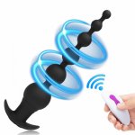 Anal Vibrator Remote Controlled Prostate Massager with 9 Frequency Plug Anal Vestibular Stimulator Sex Toy for Adult Product