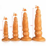 New Liquid Silicone Huge Anal Dildo Butt Plug Vagina Anus Dilator Expander Prostate Massager Adult Sex Toy For Men Women