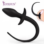 2020 New Dog Tail Anal Plug Silicone G-spot Butt Plug Bdsm Erotic Toy for Women Men Gay Sex Games Adults Products