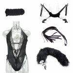 Fox, 5 pcs Sex Toys Sexy lingerie Sex Slave Bondage Rope Whip Restraint Adult Games Exotic Toys Roleplay Fox tail butt Plug