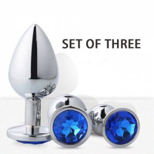3 Pcs Stainless Steel Butt Plug Anal Beads Crystal Jewelry Heart Stimulator Sex Toys Dildo Anal Plug Gay Sex Products Anal Sex