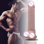 New Foreskin Dildo Realistic Suction Cup Penis Sex Toys For women Dual Layered Silicone G-Spot Anal Dildos Masturbation Toys
