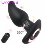 VATINE Wireless  Remote Control Anal Anus Vibrator Rotation Beads G-spot Clit Stimulation  Vagina Vibrator Silicone Sex Toy