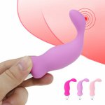 Portable Mini Pocket Powerful Vibrator Massager Sex Toy for Women Vibrating Butt Plug Silicone Anal Toys with 16 Vibration Modes
