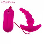 10 frequency tail amused backyard vibration probe,Remote control Anal vibrator,Anal Bead Butt Plug Adult Sex Toys for Women O4