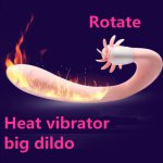 20 Speed Heat wand massager Rechargeable Dildo Vibrators Blowjob Oral Sex Rotate Lick Clitoral G-Spot Vibrator Sex Toy For Women