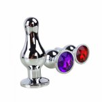 2017 New Metal Anal Plugs + Crystal Jewelry, 7 Colors Small Anal Sex Toys For Women & Men Anal Beads,Anal Tube, Sex Products
