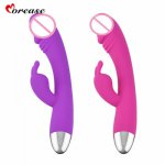 Morease, Morease Dildo Vagina Massage G spot Charger Vibrator with rabbit clit clitoris stimulate Artificial Penis Women Fetish Toy