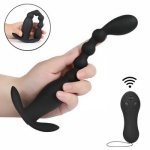 Wireless Remote Bendable Anal Beads Dildo Vibrator 10 Frequency Prostate Massage Anal Stimulator Vibrator Sex Toys For Women Men
