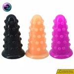 FAAK Rivet Cone Shape Soft PVC Anal Dildo Butt Plug Anus Expander BDSM Sex Product for Women Lesbian Male Gay Prostate Massager