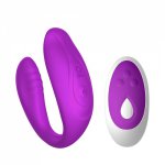 U Vibrator Clitoris Spike Massager G Spot Stimulator Erotic Sex Toys USB Rechargeable Dual Motor Vibrator for Women Men Couples