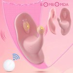 Portable Clitoral Stimulator Vibrator For Women Wireless Remote Control Vibrator Invisible Panties Tongue Vibrator Adult Sex Toy