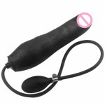 Silicone Butt Plug Inflatable Dildo Butt Stretcher Pump Expandable Massager Sex Toy for Women Men