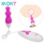 Ikoky, IKOKY Anal Bead Vibrator Butt Plug Prostate Massager Remote Control 10 Speed Vibrator Sex Toys for Men Women Anal Plug Erotic