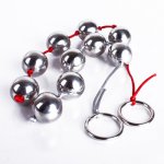 Five Metal Anal Balls Butt Vaginal Plug Stainless Steel Sex Toys for Women Erotic Ring Handheld Anal Bead Adult Products