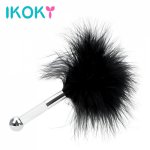 IKOKY Anal Plug with Feather Tail Mini Steel Ball Butt Plug Flirting Stick Adult Games Sex Toys for Women Couple Foreplay