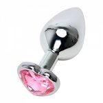 Man nuo Metal Anal Plug With Crystal Jewelry Smooth Touch Butt No Anal Bead Anus Dilator Anal Toys for Men / Women