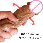 360° Rotating Realistic Dildo with Remote Vibrator Fake Penis Sex Toys for Women Vaginal G Spot Anal Play Vibrating Dildo