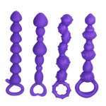 Candiway 4 Styles Silicone Anal Butt Plug Prostate Massager Vaginal G-spot Stimulation Unisex Erotic Sex Toy For Men Women Gay
