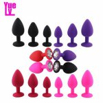 Ins, YUELV Unisex Silicone Anal Butt Plug Dildo Plated Anus Insert Stopper Anal Trainer Adult Sex Toys Products For Women Erotic Toys