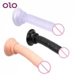 OLO Small Dildo Butt Plug Realistic Penis 15cm Female Masturbation Sex Toys for Women Jelly Suction Cup Anal Plug