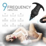 for Men Woman Wireless Remote Anal Bead Plug Vibrator Prostate Massager Silicone Vibrating Butt Plug Dual Massage Anal Sex Toys