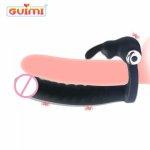 7 Modes Silicone Double Penetration Anal Plug Prostate Massage Cock Vibrating Ring Delay Ejaculation Sex Toys for Men Couple
