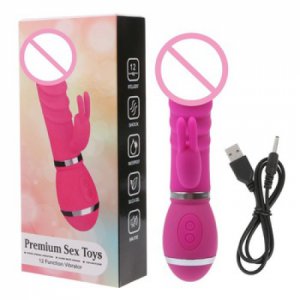 Sex toys vibrating dildos 12 Vibration Rabbit Vibrators Rotatable G-spot big dildo Stimulator For Women Rechargeable