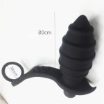 Male Waterproof Silicone Prostate Massage Cock Ring Anal Vibrator Butt Plug Adult Erotic Anal Sex Toys for Men