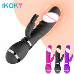 Ikoky, IKOKY Realistic Dildo Vibrators Rabbit Vibrator G Spot Climax Clitoral Vagina Stimulator 12 Speeds Sex Toys for Women
