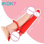 Ikoky, IKOKY Anal Plug For Man Erotic Strapon Dildo Vibrator Strap On Penis Sex Toys For Couples Double Penetration Vibrator
