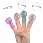 Flirting Finger Sleeve Clitoris Stimulator Masturbator Sex Products Vagina Licking Massage Finger Cap Vibrator Toys For Adults