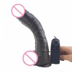 Selftime, Huge Dildo Vibrator for Women , Long Fake Penis for Women Masturbation, Big dildo with Strong Suction Cup, Black Soft Dick