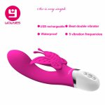 Wowyes, WOWYES G Spot USB Rechargeable Butterfly Vibrator for Women Female Masturbation Orgasm Stimulator Adult Sex Toys Sex Product