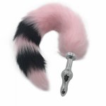 Fox, 2 Style Anal Sex Toys Butt Plug Metal Large Smooth Butt Dilator 40cm Fur Fox Tail Anal Plug Tail Butt Stopper for Couples H192G