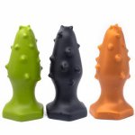 Super Huge Green Butt Plug With Thorn Soft Anal Dildo For Beginner Prostate Massage Anus Dilator Erotic Sex Toys For Women
