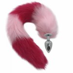 3 Size Stainless Steel Stuffed Anal Tail Butt Plug Fox Tail Butt Stopper Female Masturbation Adult Game for Couples H8-5-176B