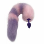 Fox, Silicone Insert Butt Plug Fox Tail Anal Sex Toys Hairy Rabbit Tail Anal Plug Juguete Adult Game Sex Toys for Men Women H8-229A