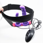 sex toys couples woman vibrator strap-on dildo adult  realistic ultra elastic belt on dildo lesbia Double strapon