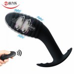 10 Modes Male Anal Vibrator Prostate Massager Anal Plug With Remote Controller Butt Plug Adults Sex Toys For Men Gays Women